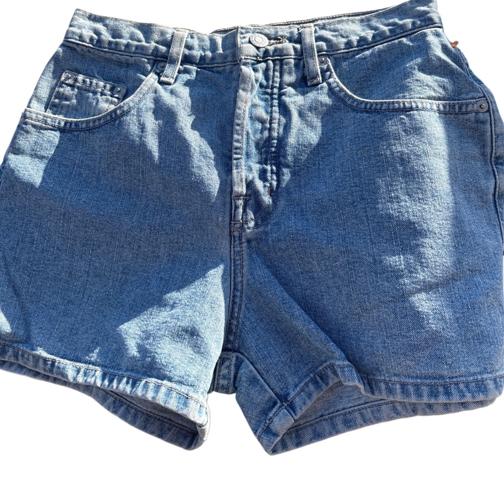 Vintage 90s GUESS USA High Waist Denim Shorts Light Wash 100% Cotton